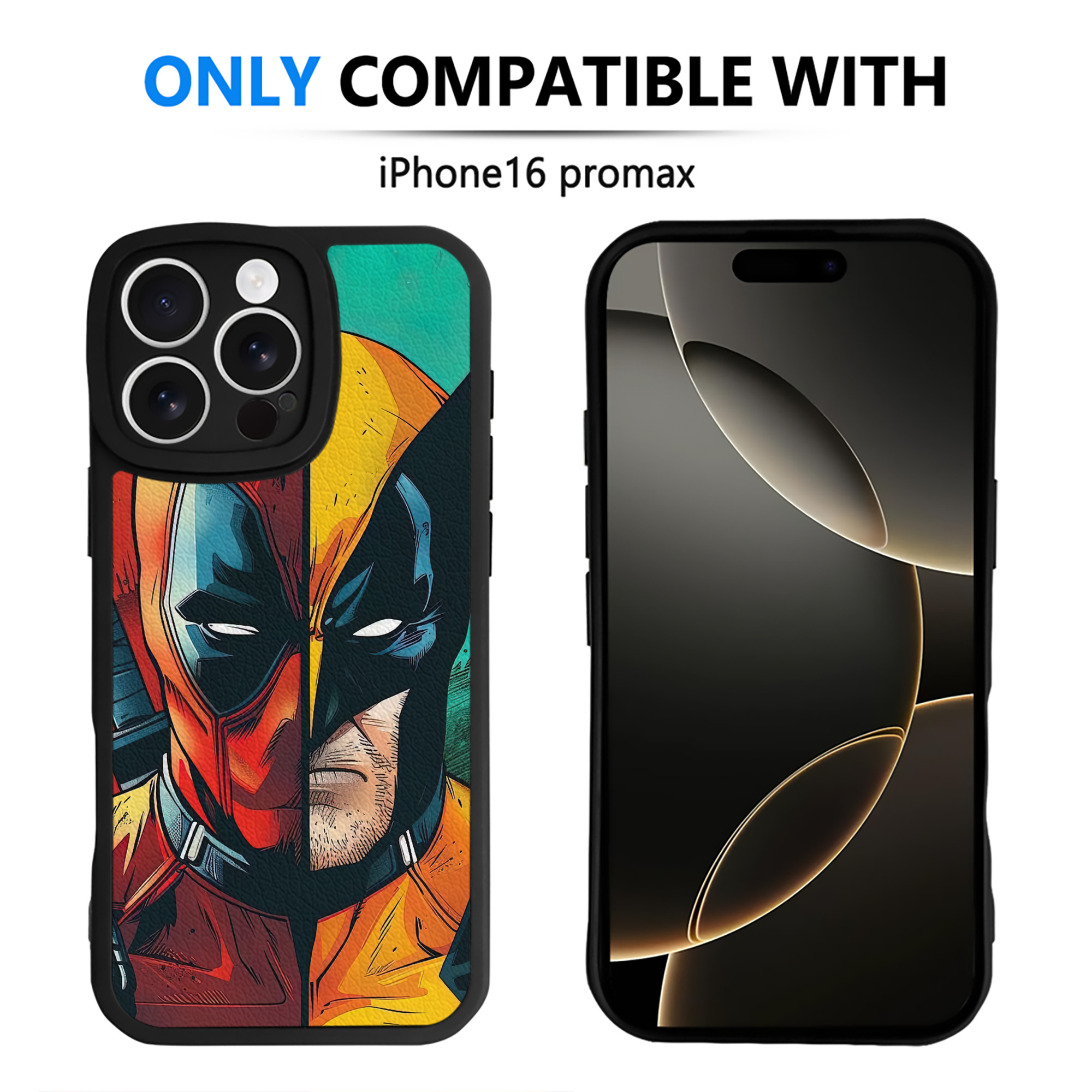 （画像用） Deadpool デッドプール 【iPhone 16シリーズ対応】シリコンスマホケース（レザー調） 材質：シリコン